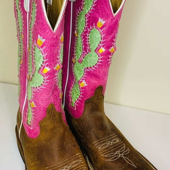 Marcie Bean Women’s Prickly Pear Pink Cactus Sensation Cowboy Boot SZ 8! - Picture 4 of 14